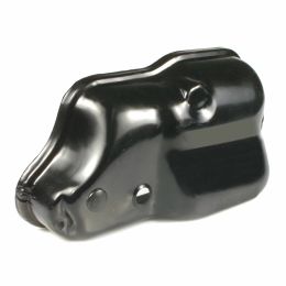 Durable black metal cover for tray