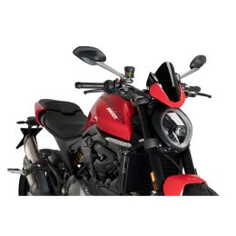 PUIG sport windscreen black 215x240mm ABE approved for Ducati
