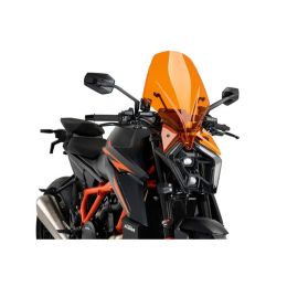 Pare-brise PUIG Naked Touring Orange 550x380mm pour KTM