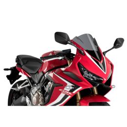 Pare-brise fumé noir PUIG z-racing 335x285mm pour Honda
