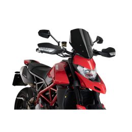 PUIG Naked Sport Windscreen Black ABE Approved for Ducati Hypermotard /SP