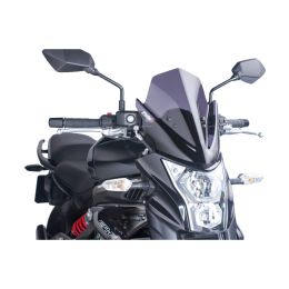 PUIG Dark Smoke Naked Sport Windscreen for Kawasaki ER-6N