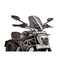 PUIG Adjustable Windscreen Naked Touring Light Smoke ABE Approved for Ducati