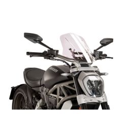 PUIG Adjustable Touring Screen Transparent ABE Approved for Ducati