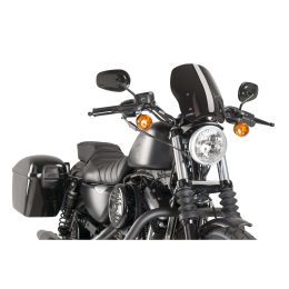 PUIG Naked Touring Windshield Black ABE Approved for Harley Davidson