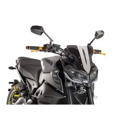 Pare-brise PUIG Dark Smoke approuvé ABE Naked Sport pour Yamaha