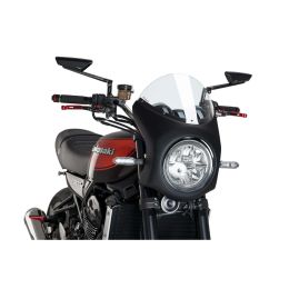 PUIG semi-faired transparent windscreen for Kawasaki