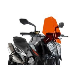 PUIG Naked Sport Windshield Orange ABE Approved for Ktm