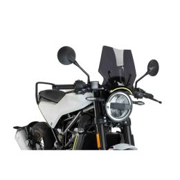 Pare-brise sportif nu fumé noir PUIG pour Husqvarna