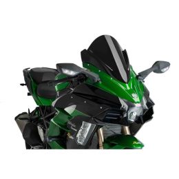 Pare-brise PUIG Z-Racing Noir 400x390mm pour Kawasaki