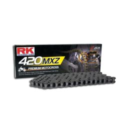 Catena RK MXZ aperta 140 maglie 420 grigia con clip chiusura