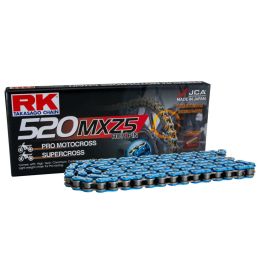 Catena trasmissione RK standard 520MXZ5/112 blu giunto a clip