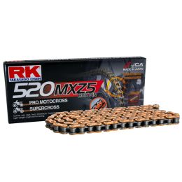 Übertragungskette RK Standard 520MXZ5/118 orange-schwarz mit Clip-Gelenk