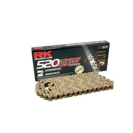 Catena RK XW-Ring ZXW aperta 112 maglie 520 oro chiusura rivetto