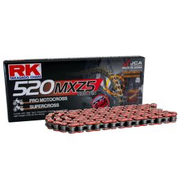 CATENA TRASMISSIONE RK STANDARD 520MXZ5/112 ROSSO-NERO GIUNTO A CLIP