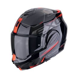 Casque modulable réversible Scorpion EXO-TECH EVO Traveller noir rouge
