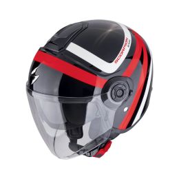 Casco jet urbano Scorpion EXO-CITY II Riva nero rosso