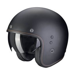 Casco Jet Cafe Racer SCORPION BELFAST EVO SOLID Nero Opaco