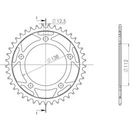 CORONA IN ACCIAIO PASSO 520 - Z 41 DENTI (DIS.00008)