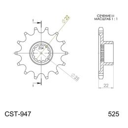 PIGNONE PASSO 525 - Z 17 DENTI (DIS.00037)