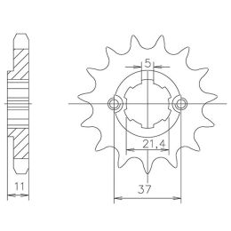 PIGNONE PASSO 520 - Z 17 DENTI (DIS.00507)