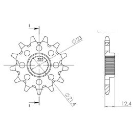 PIGNONE PASSO 520 - Z 14 DENTI (DIS.00510)