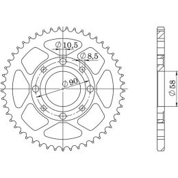 CORONA IN ACCIAIO PASSO 428 - Z 37 DENTI (DIS.10201)