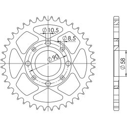 CORONA IN ACCIAIO PASSO 520 - Z 35 DENTI (DIS.10214)