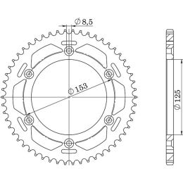 CORONA IN ACCIAIO PASSO 428 - Z 54 DENTI (DIS.10229)