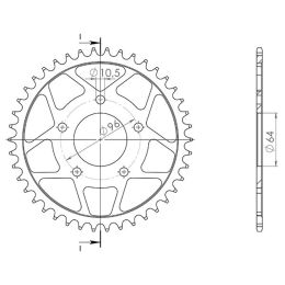 CORONA IN ACCIAIO PASSO 520 - Z 43 DENTI (DIS.10301)