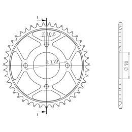 CORONA IN ACCIAIO PASSO 530 - Z 41 DENTI (DIS.10402)