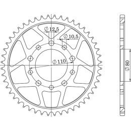 CORONA IN ACCIAIO PASSO 530 - Z 36 DENTI (DIS.10405)