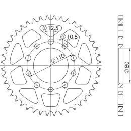 CORONA IN ACCIAIO PASSO 525 - Z 36 DENTI (DIS.10504)