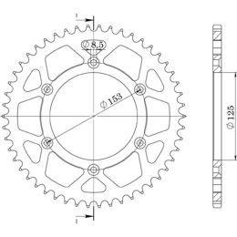 CORONA IN ALLUMINIO PASSO 520 - Z 40 DENTI (DIS.11212)
