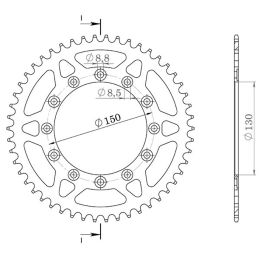 CORONA IN ALLUMINIO PASSO 520 - Z 48 DENTI (DIS.11304)