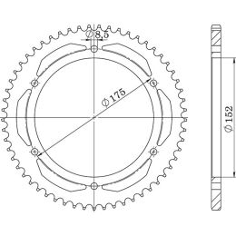 CORONA IN ACCIAIO PASSO 428 - Z 53 DENTI (DIS.12207)