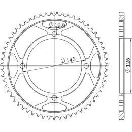 CORONA IN ACCIAIO PASSO 428 - Z 56 DENTI (DIS.12221)