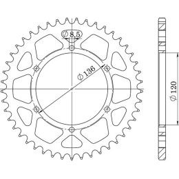 CORONA IN ACCIAIO PASSO 520 - Z 37 DENTI (DIS.12304)