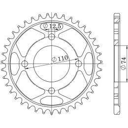 CORONA IN ACCIAIO PASSO 530 - Z 36 DENTI (DIS.12401)