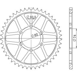 CORONA IN ACCIAIO PASSO 530 - Z 45 DENTI (DIS.12403)