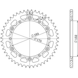 CORONA IN ACCIAIO PASSO 520 - Z 48 DENTI (DIS.12500)
