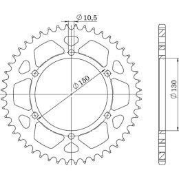CORONA IN ACCIAIO PASSO 525 - Z 39 DENTI (DIS.12606)