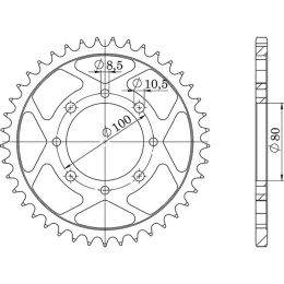 CORONA IN ACCIAIO PASSO 520 - Z 37 DENTI (DIS.14302)