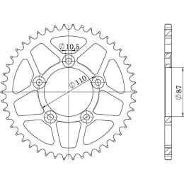 CORONA IN ACCIAIO PASSO 520 - Z 46 DENTI (DIS.14405)