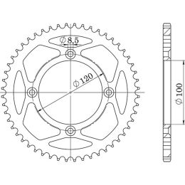CORONA IN ALLUMINIO PASSO 428 - Z 48 DENTI (DIS.15104)