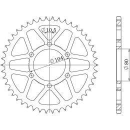 CORONA IN ACCIAIO PASSO 520 - Z 43 DENTI (DIS.16403)