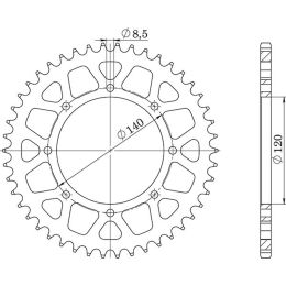 CORONA IN ACCIAIO PASSO 520 - Z 46 DENTI (DIS.16600)