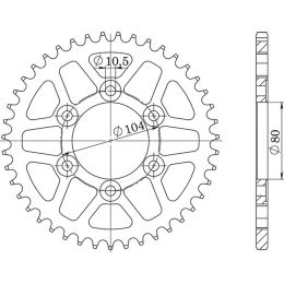 CORONA IN ACCIAIO PASSO 525 - Z 41 DENTI (DIS.16610)