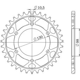 CORONA IN ACCIAIO PASSO 630 - Z 35 DENTI (DIS.16700)