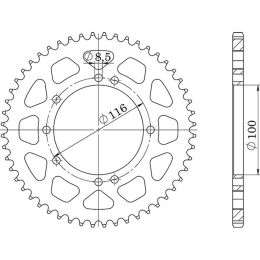 CORONA IN ALLUMINIO PASSO 420 - Z 50 DENTI (DIS.17104)